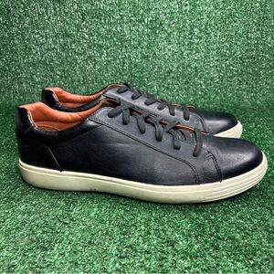 NINE WEST Dress Sneaker Lace Up Shoes Black Vegan Leather Mens Size 13